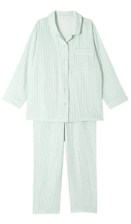 YDX570|ワコール 睡眠科学 パジャマ 上下セット レディース 10分丈 10分袖 M/L