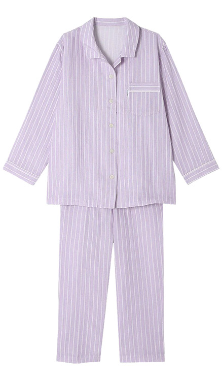 YDX570|ワコール 睡眠科学 パジャマ 上下セット レディース 10分丈 10分袖 M/L