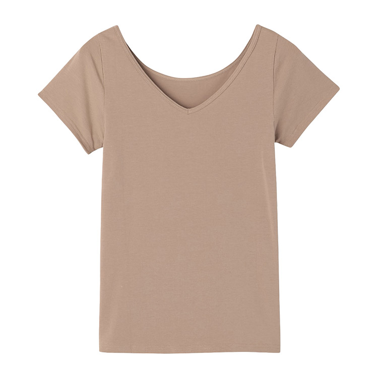 47450HK|アツギ ATSUGI yuragini ユラギニ 2WAYネックインナー 2分袖 M/L/LL