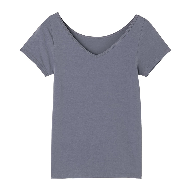 47450HK|アツギ ATSUGI yuragini ユラギニ 2WAYネックインナー 2分袖 M/L/LL