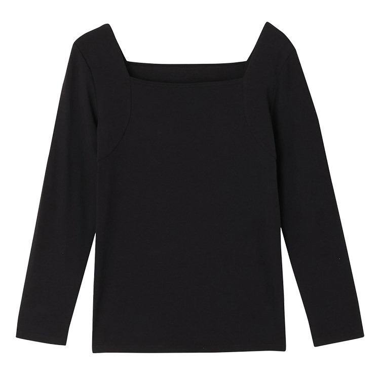 47450NK|アツギ ATSUGI yuragini ユラギニ スクエアネックインナー 8分袖 M/L/LL