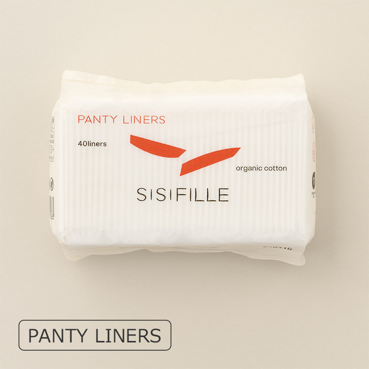 PFSM0006|シシフィーユ パンティーライナー PANTY LINERS オーガニックコットン おりもの専用シート 40個入り 14.5cm 日本製