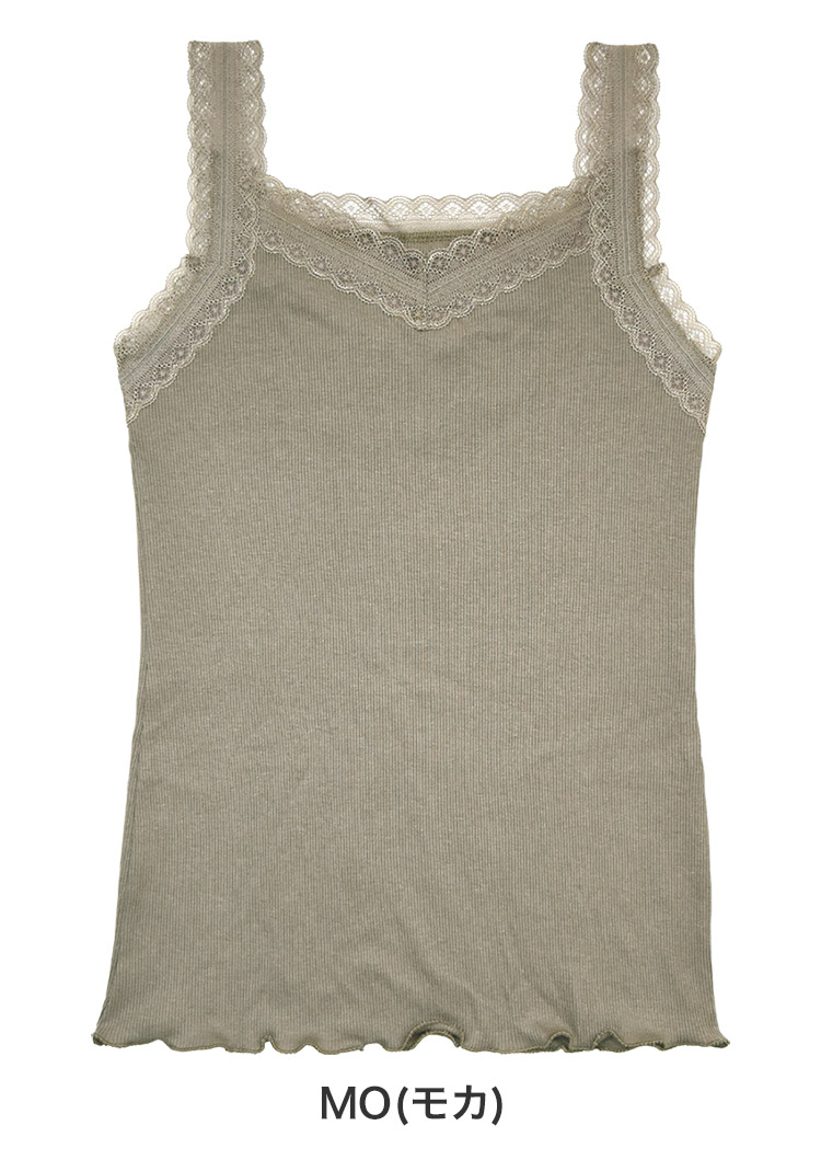 TIK102|アンテシュクレ intesucre シンプルランジェリー 2WAYキャミ キャミソール M/L/LL/3L 日本製