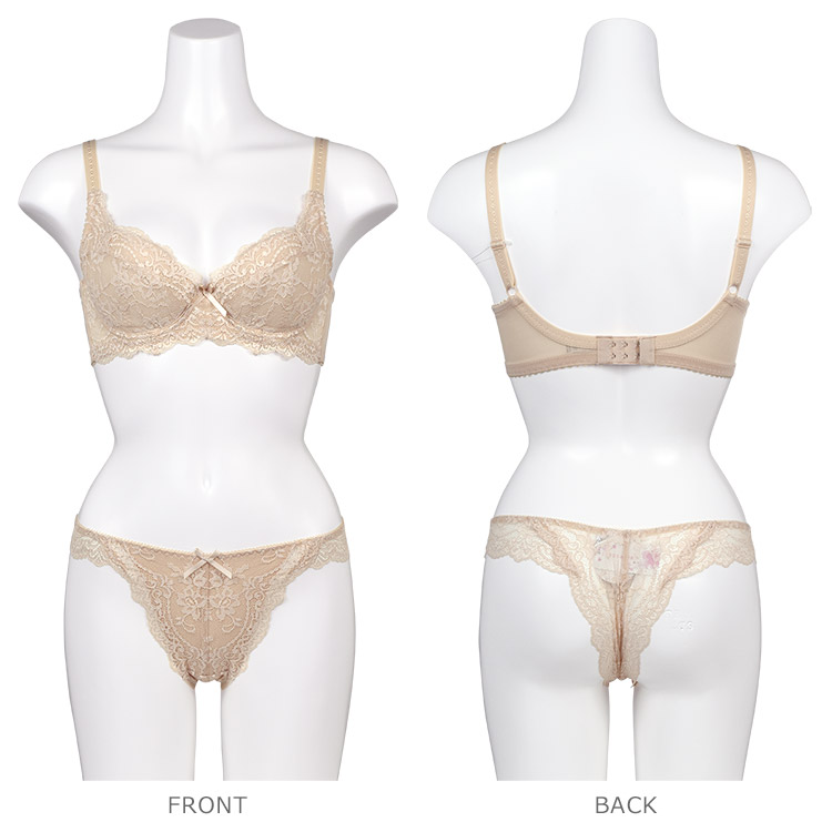 TST002|アンテシュクレ intesucre レベッカ 脇高ブラ Premium Tバックショーツ S/M/L/LL