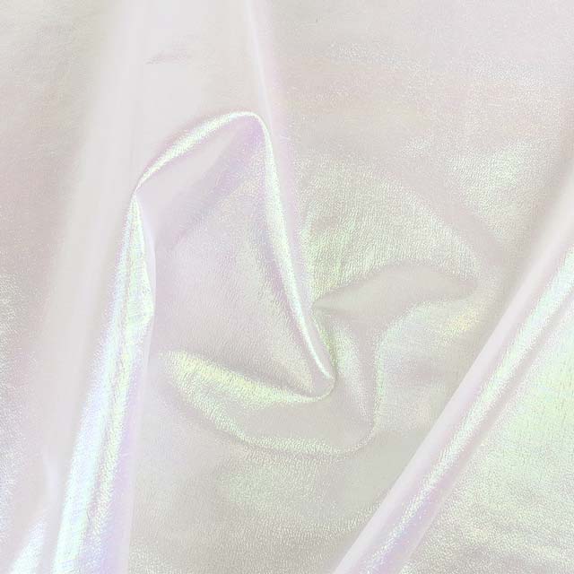 生地 パールオーガンジー(005) 1.ホワイト×玉虫カラー 10Bg10_