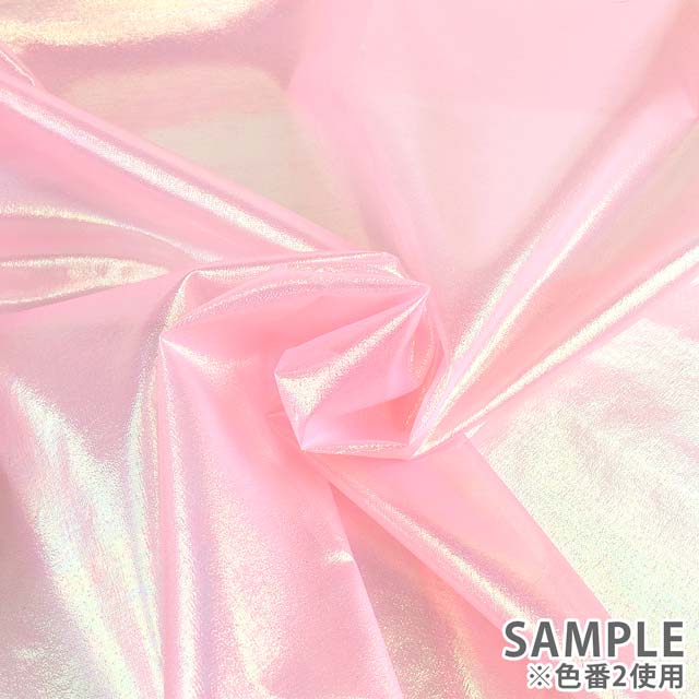 生地 パールオーガンジー(005) 1.ホワイト×玉虫カラー 10Bg10_