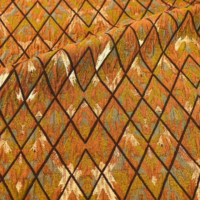 ジャガード生地 ダイヤモンドクロス(007212APR107AA) 1.ブラウン 10Aa01_