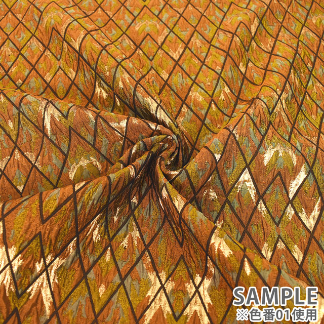 ジャガード生地 ダイヤモンドクロス(007212APR107AA) 1.ブラウン 10Aa01_