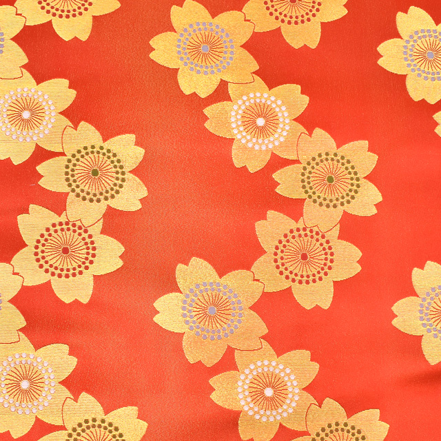 金襴生地 桂2号特上 桜(013-5) 赤 09Bh18_