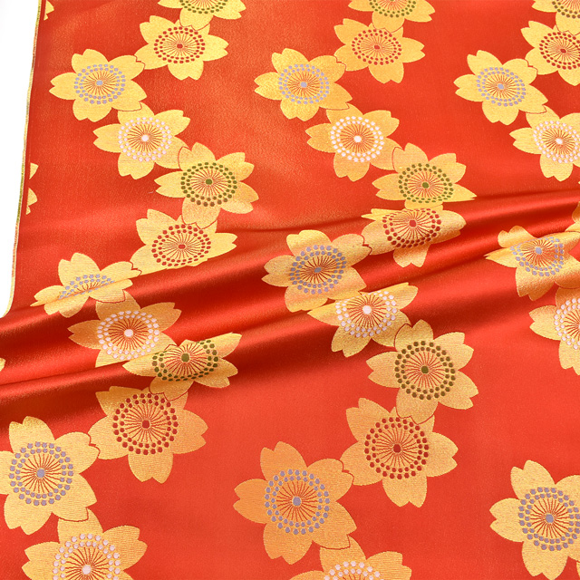 金襴生地 桂2号特上 桜(013-5) 赤 09Bh18_