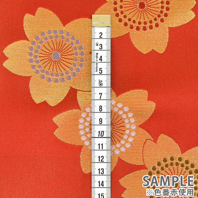 金襴生地 桂2号特上 桜(013-5) 赤 09Bh18_