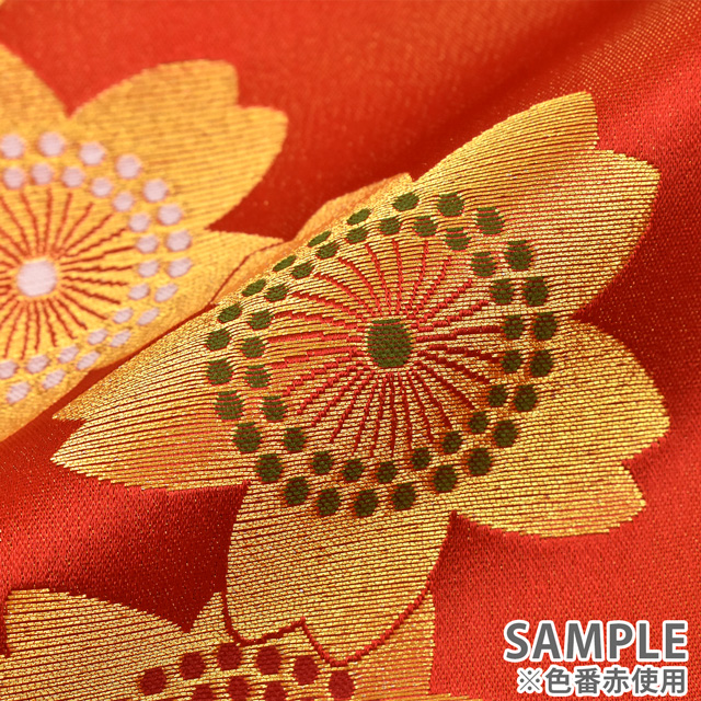 金襴生地 桂2号特上 桜(013-5) 赤 09Bh18_