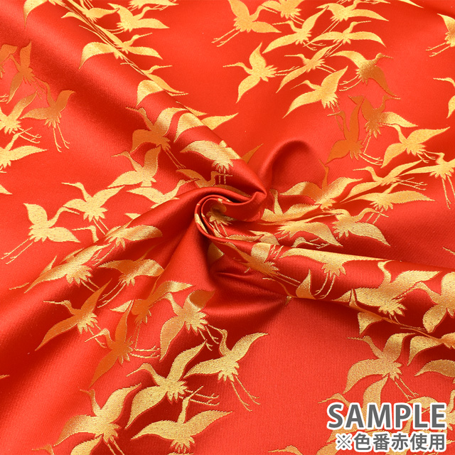 金襴生地 桂2号特上 鶴(013-8) 黒 09Bh18_