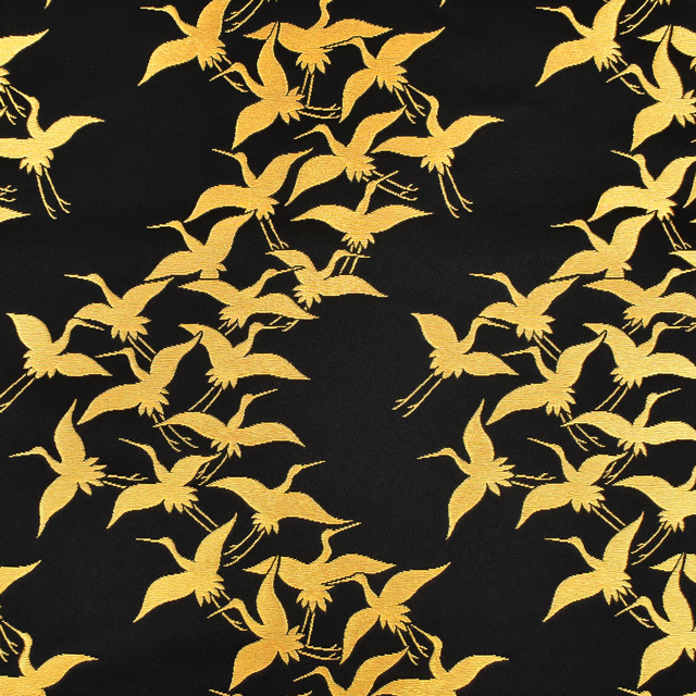 金襴生地 桂2号特上 鶴(013-8) 黒 09Bh18_