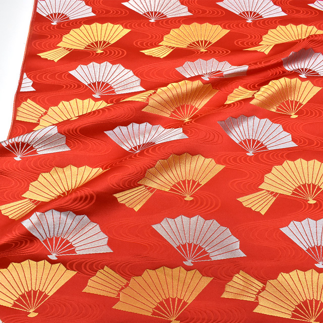 金襴生地 桂2号特上 扇(013-9) 赤 09Bh18_
