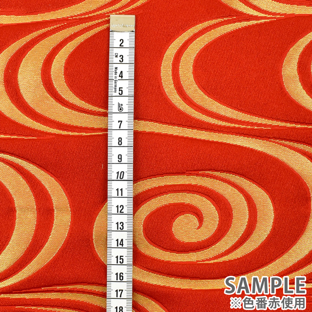 金襴生地 桂2号特上 波(013-14) 黒 09Bh18_