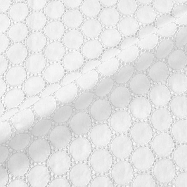 生地 綿レース サークル(0141042B) 1.白 10Ac04_