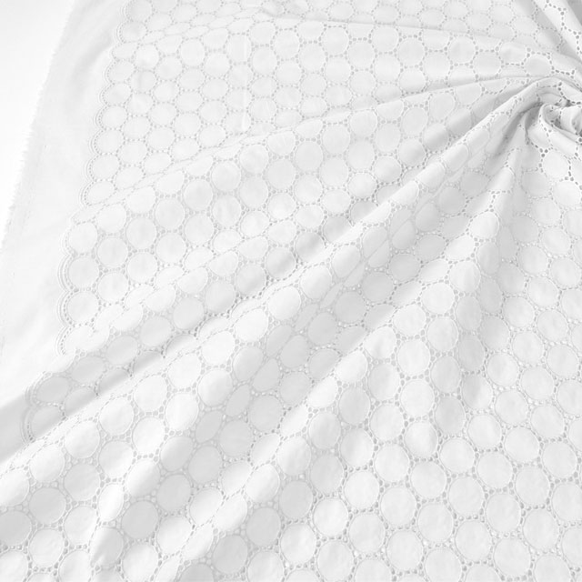 生地 綿レース サークル(0141042B) 1.白 10Ac04_