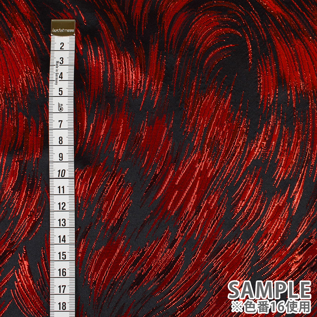 生地 ラ・メールメタル ジャガード (028-3172) 18.グリーン 10Aa05_