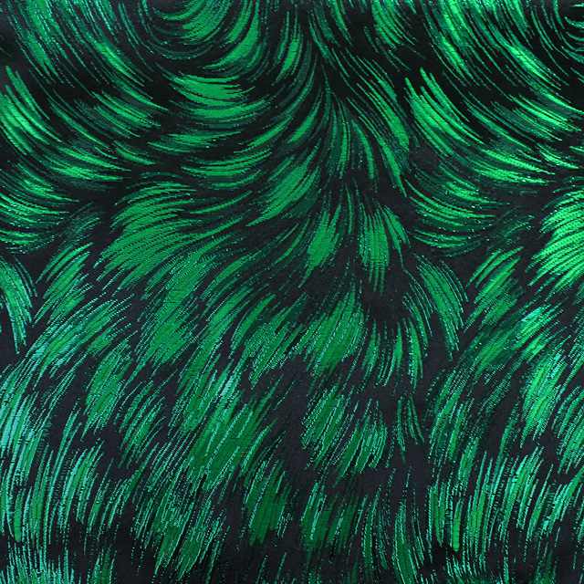 生地 ラ・メールメタル ジャガード (028-3172) 18.グリーン 10Aa05_