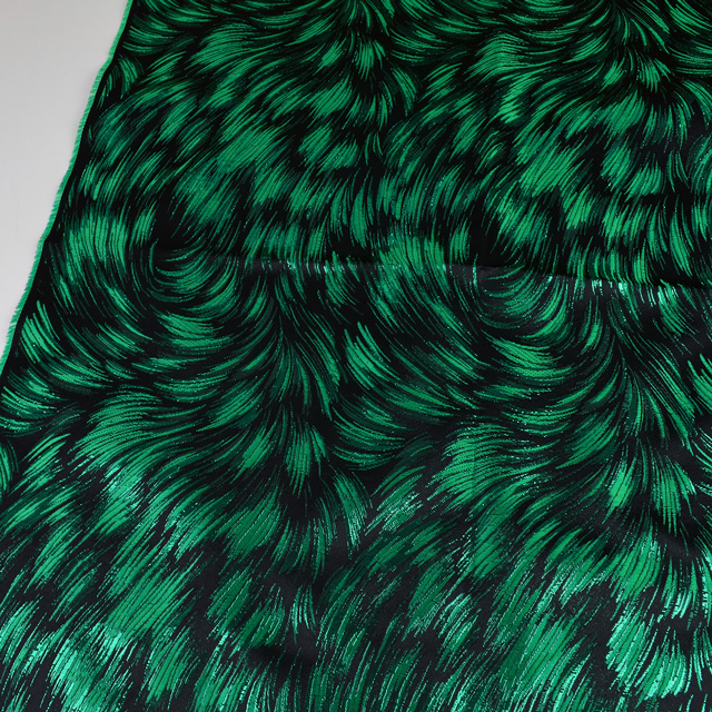 生地 ラ・メールメタル ジャガード (028-3172) 18.グリーン 10Aa05_