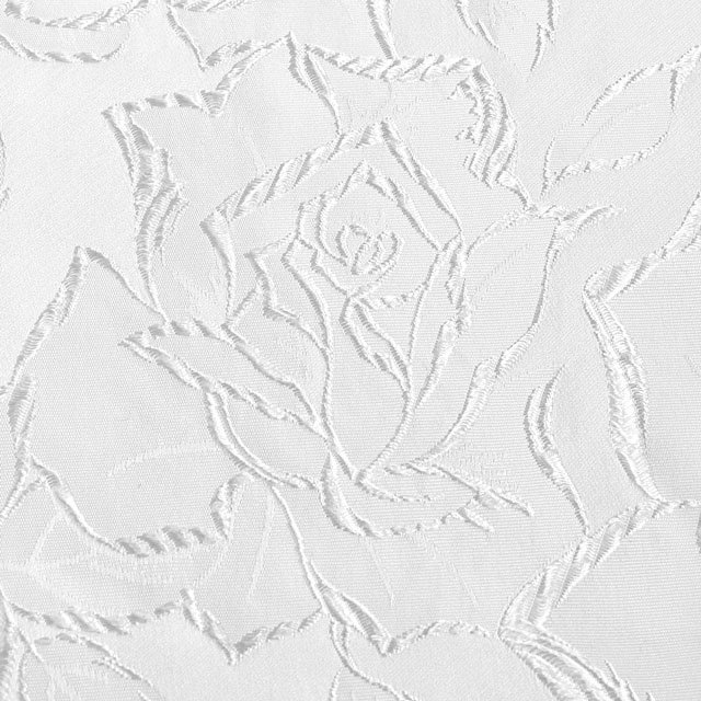 生地 バラ柄ブロケード(028-9782) 1.白 10Aa05_