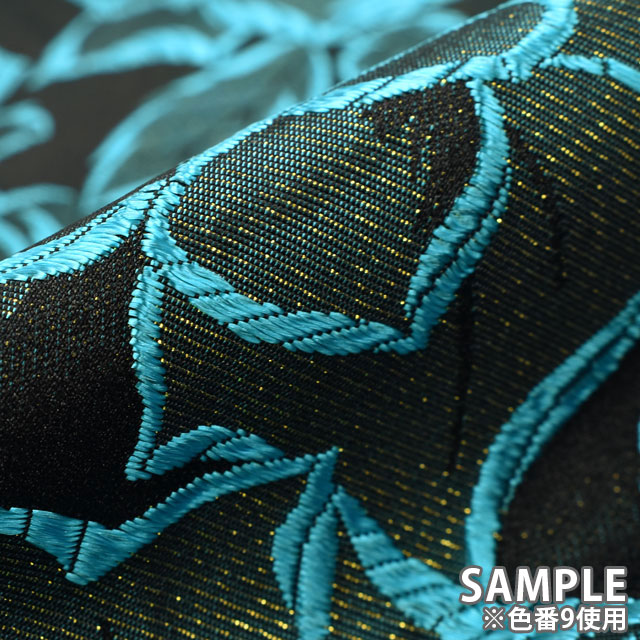 生地 バラ柄ブロケード(028-9782) 1.白 10Aa05_