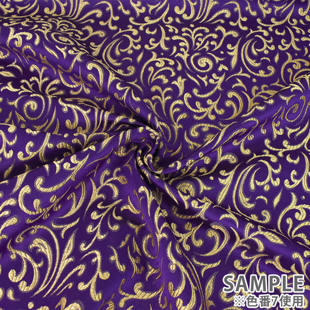 生地 メタルブロケード(028-V9768) 6.グリーン 10Aa05_