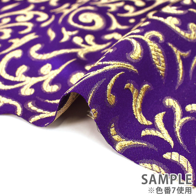 生地 メタルブロケード(028-V9768) 6.グリーン 10Aa05_