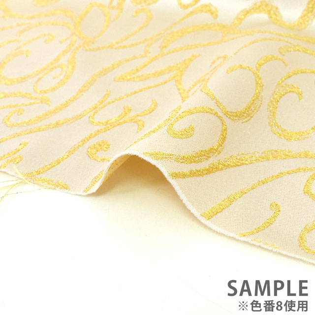 生地 スモークジャガード(028-V9800) 8.ゴールド 10Aa05_