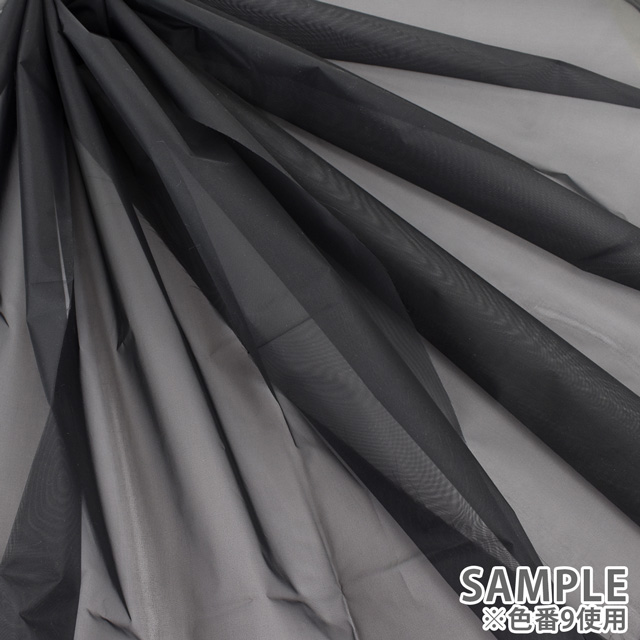生地 広幅ナイロンシャー(030-3048) 9.ブラック 10Aa02_