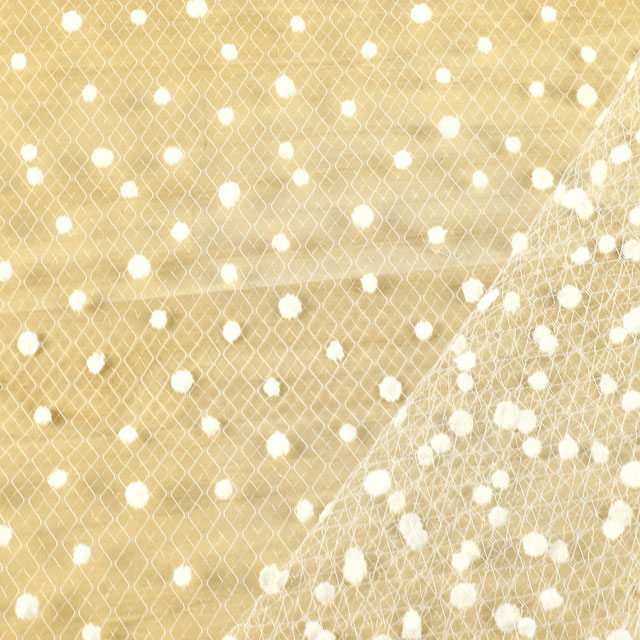 生地 ヘアーネットフロッキー(035-3030F) KW.白/白 10Aa01_