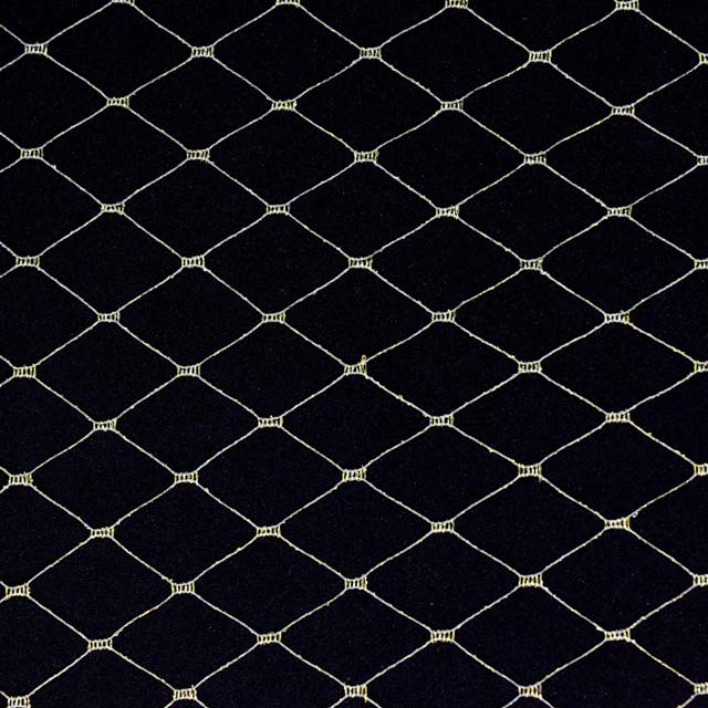 生地 ラメヘアーネット(035-3037) 1.KW(白)/ゴールド 10Ab03_