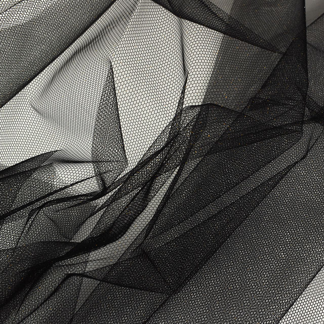 生地 スターリーベール(035-W1250G) 10.黒×ゴールドラメ 10Aa01_