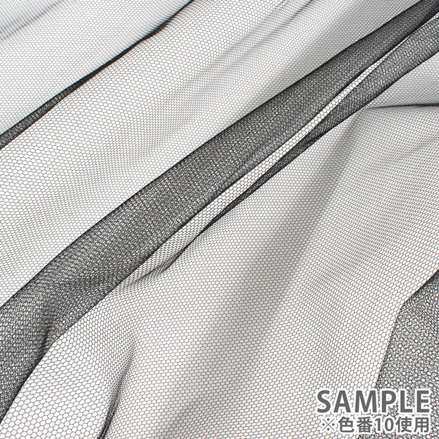 生地 スターリーベール(035-W1250G) 10.黒×ゴールドラメ 10Aa01_