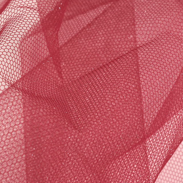 生地 スターリーベール(035-W1250S) GRWI.エンジ×シルバーラメ 10Aa01_