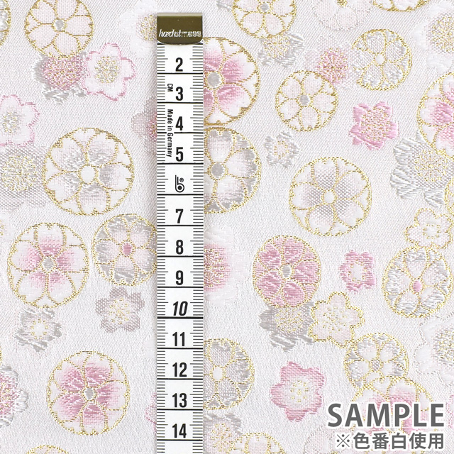 金襴生地 洛レイ胴入 桜爛漫(1-10505) 白 09Bh18_