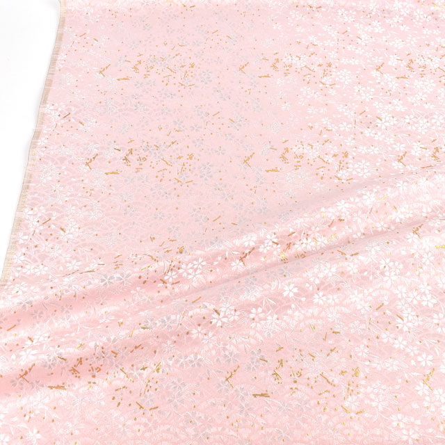 金襴生地 琳派名物裂 青海波桜(1-11039-A) 桜 09Bh18_