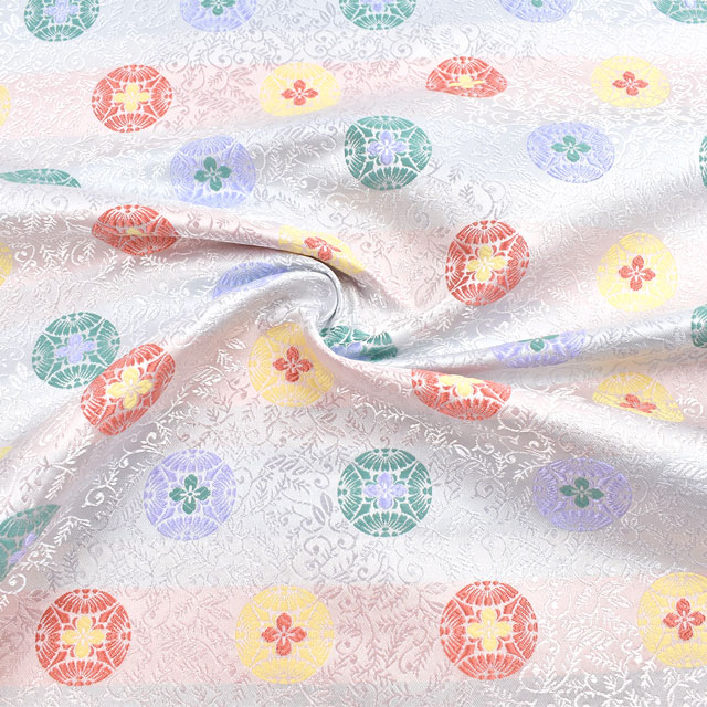 金襴生地 琳派名物裂 雅(1-9837) 白 09Bh18_