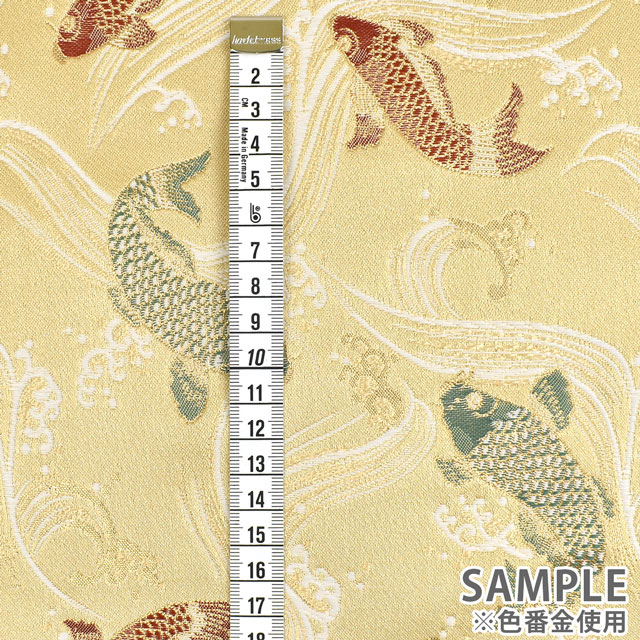 金襴生地 洛レイ四丁 鯉(10000) 233-10000.赤 09Bh18_
