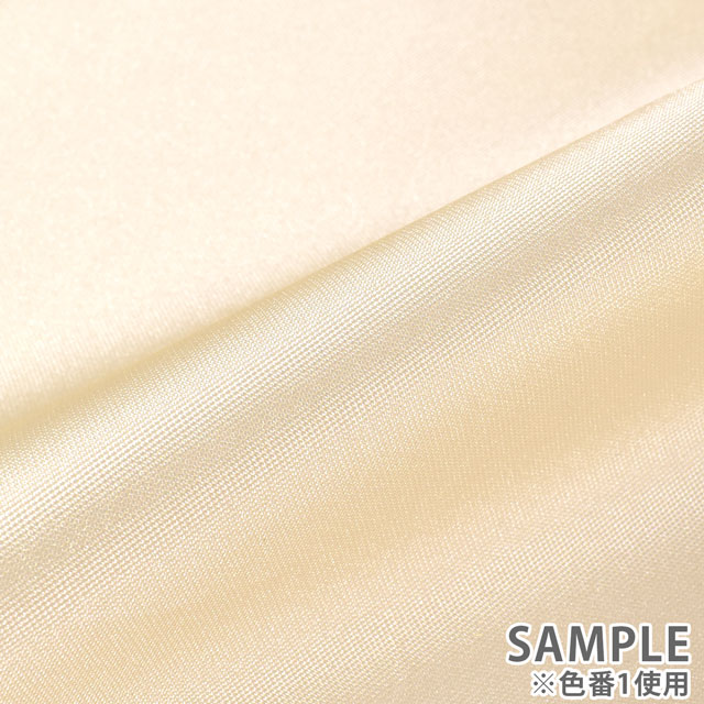 サテン生地 ミカドシャンブレー(100184) 1.クリーム 10Ae08_