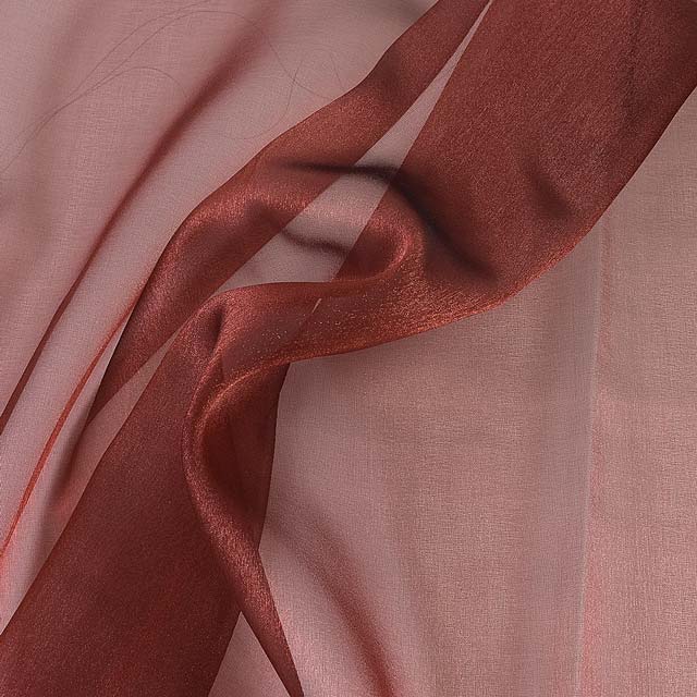 生地 アビーオーガンジー/シャンブレータイプ(1002A) 15.ボルドー 10Bg10_