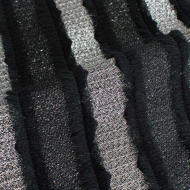 生地 デゼルトジャガード(10103) 22.黒/シルバー 10Aa02_