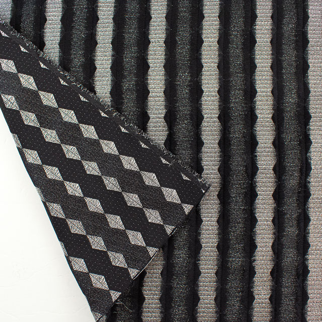 生地 デゼルトジャガード(10103) 22.黒/シルバー 10Aa02_