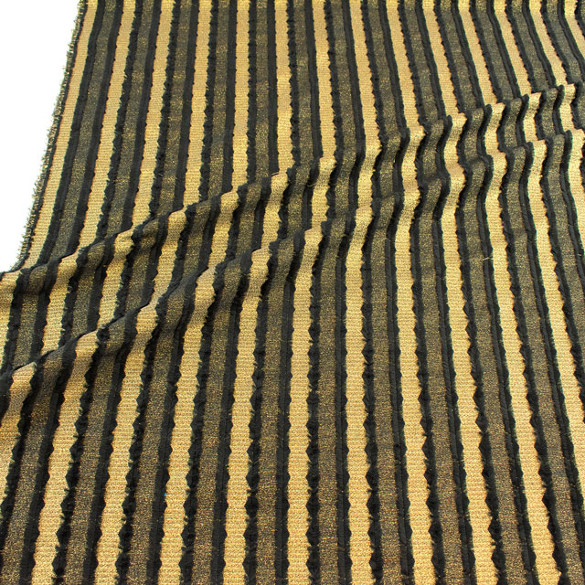 生地 デゼルトジャガード(10103) 24.黒/ゴールド 10Aa02_