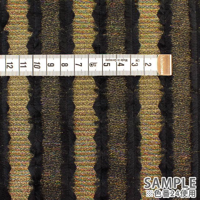生地 デゼルトジャガード(10103) 24.黒/ゴールド 10Aa02_