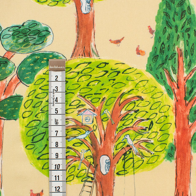 生地 Paper message-ペーパーメッセージ- Birdhouse/シーチング(EGXA-8006) 色番6A 09Ac04_