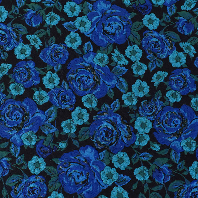 ジャガード生地 プリローズジャガード (10412/HC) 1.ブルー 99Zz99_