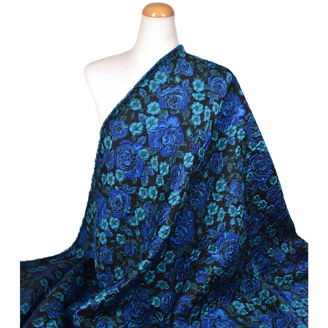 ジャガード生地 プリローズジャガード (10412/HC) 1.ブルー 99Zz99_