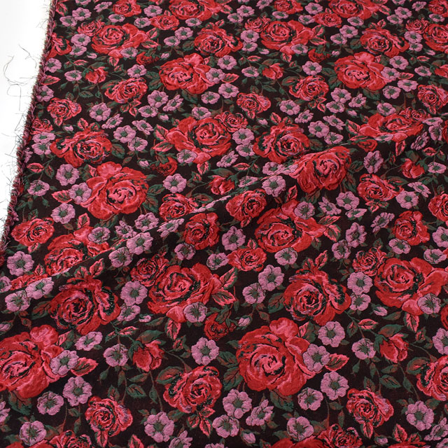 ジャガード生地 プリローズジャガード (10412/HC) 4.レッド 99Zz99_